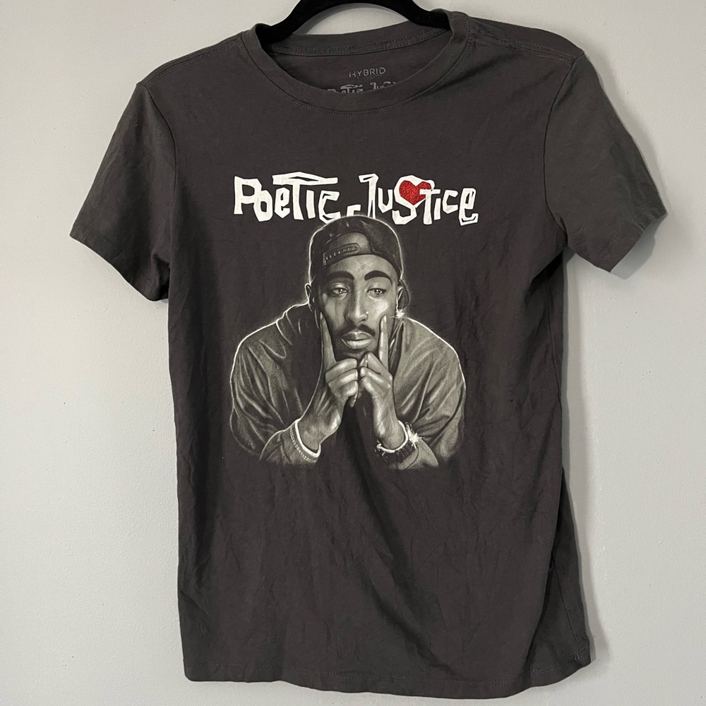 Poetic Justice Shirt Black Tupac‎ Graphic Tee Short Sleeve size XS